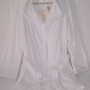 VICTORIA'S SECRET PINK SHERPA LINED HOODED ROBE